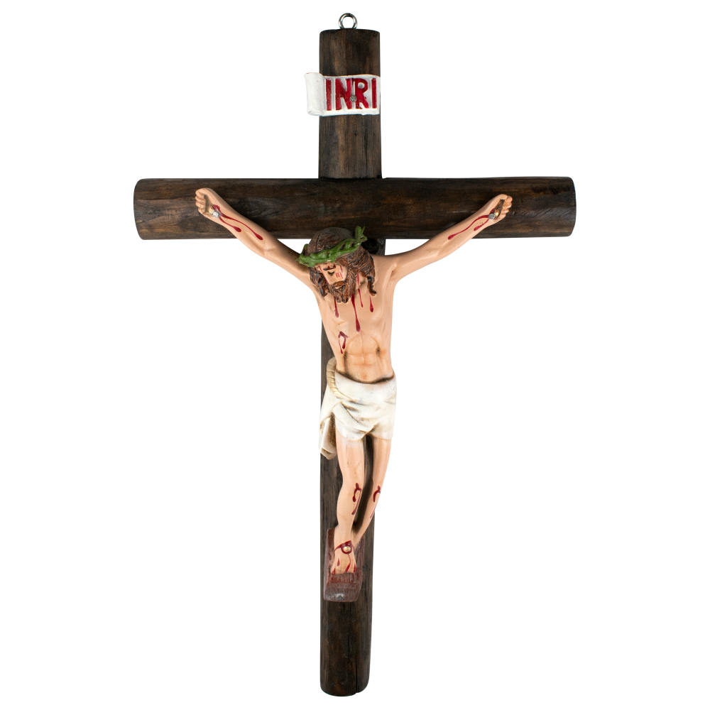 A.- CRUZ TRONCO CRISTO BLANCO 28 PULGADAS