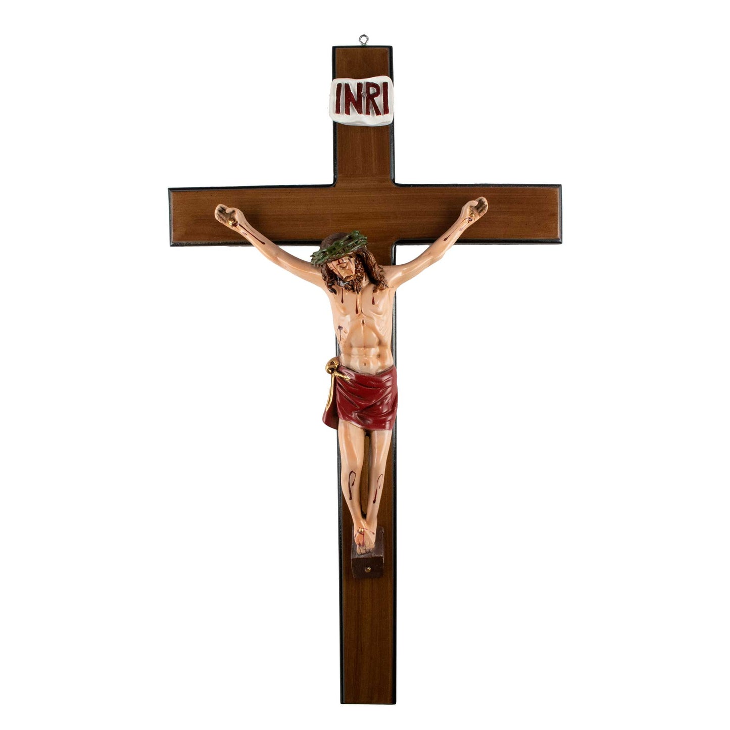 A.- CRUZ POLIESTER CRISTO ROJO