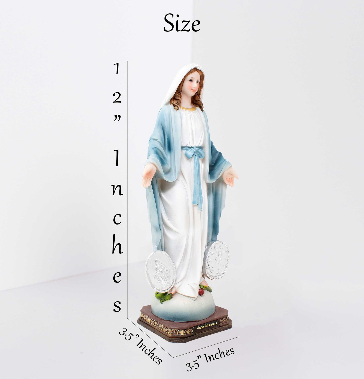 E.- ESTATUA VIRGEN MEDALLA MILAGROSA 36 PULGADAS