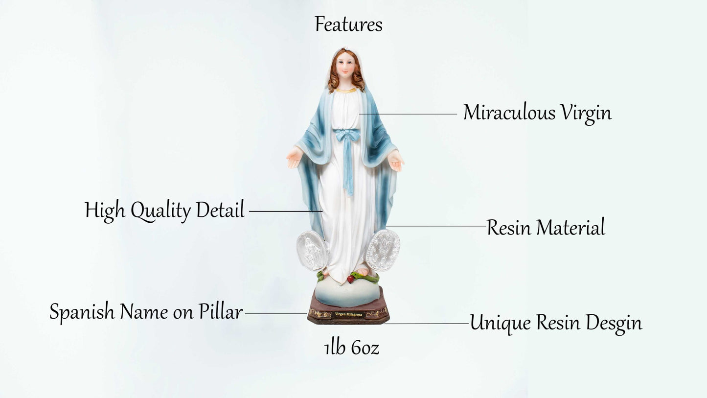 E.- ESTATUA VIRGEN MEDALLA MILAGROSA 16 PULGADAS
