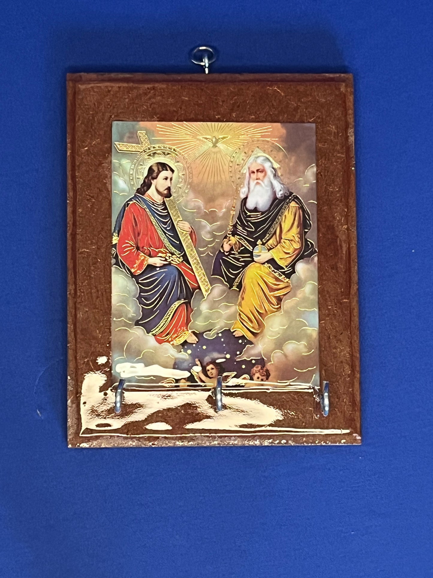 PORTA LLAVES SANTISIMA TRINIDAD 7X5 PULGADAS