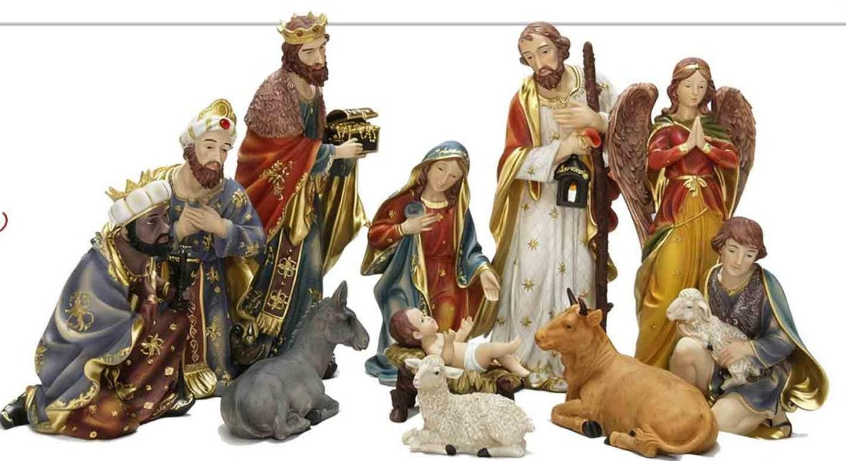 Nacimiento de poliresina de 21 pulgadas, set de 11 piezas
