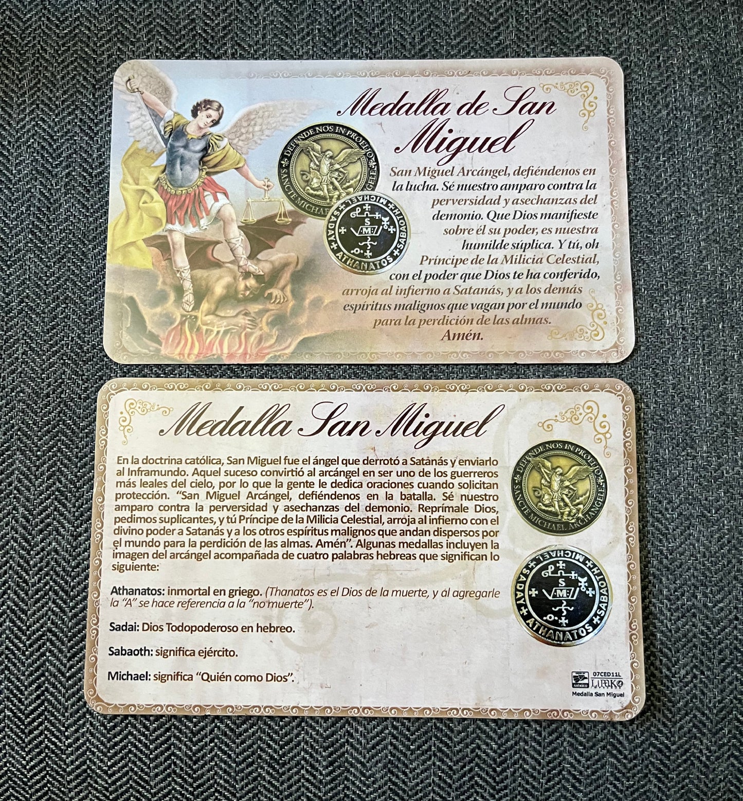 CEDULA: Medalla de San Miguel