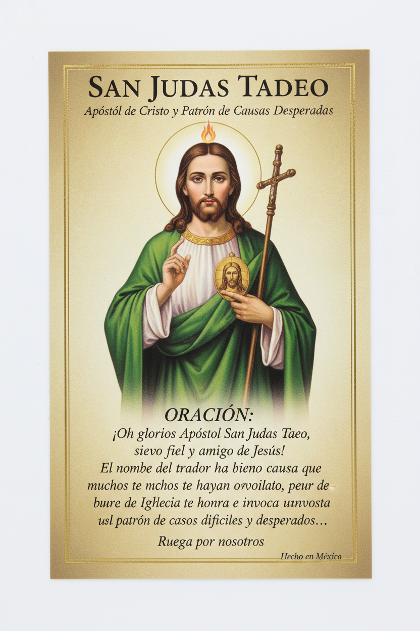Lámina de oración San Judas Tadeo 8x11 en español