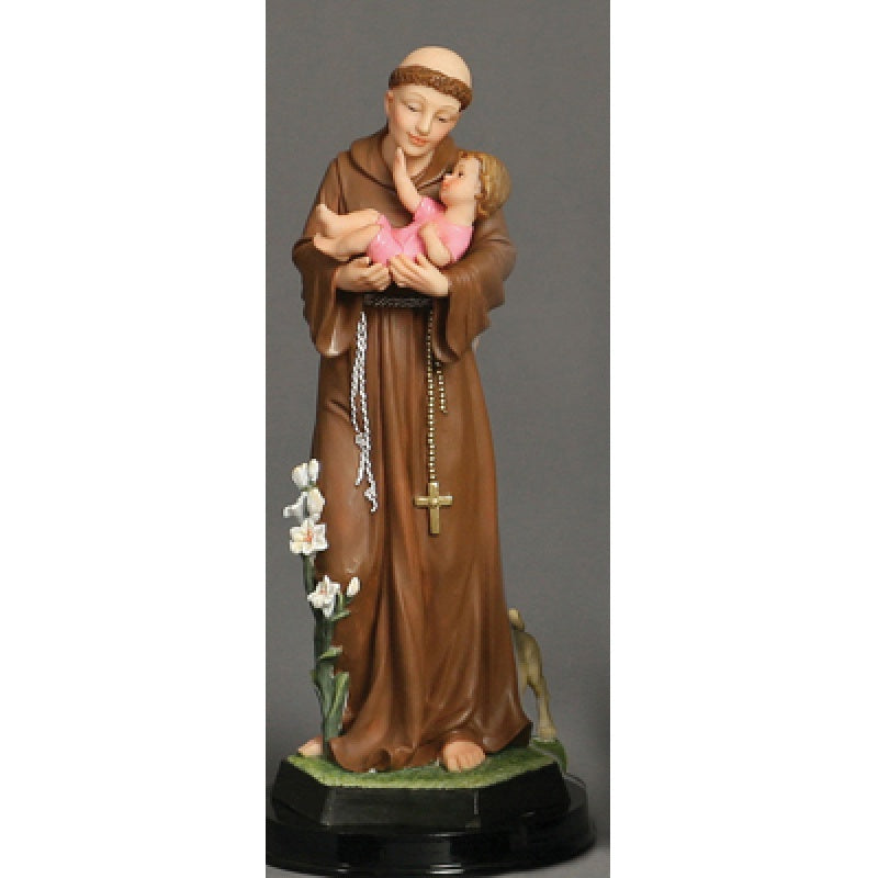 San Antonio de 8 pulgadas con base de madera, serie Luciana