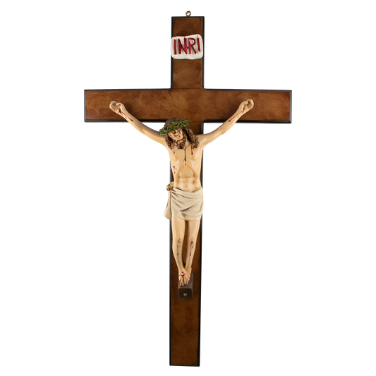 A.- CRUZ POLIESTER CRISTO BLANCO