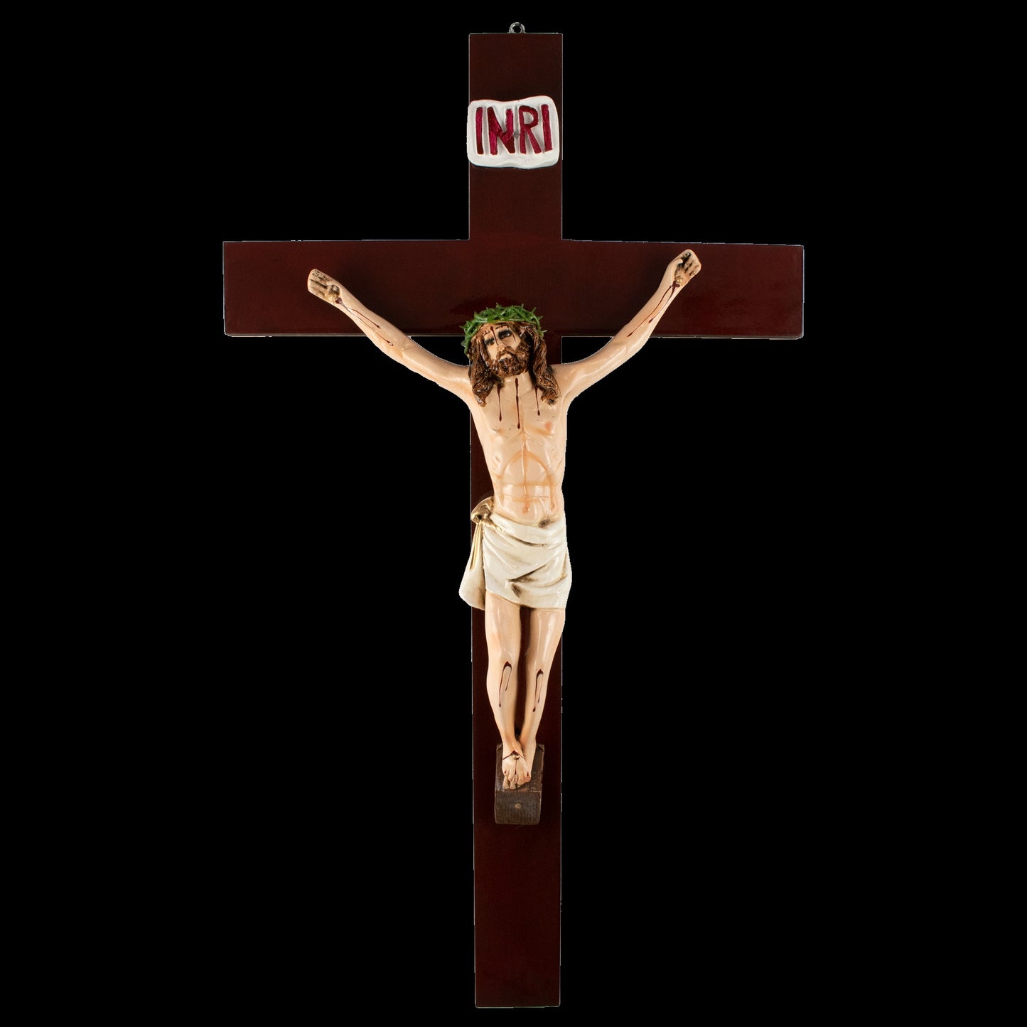 A.-CRUZ POLIESTER - CRISTO BLANCO 28 PULGADAS