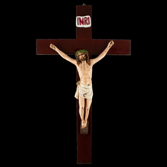 A.-CRUZ POLIESTER - CRISTO BLANCO 28 PULGADAS