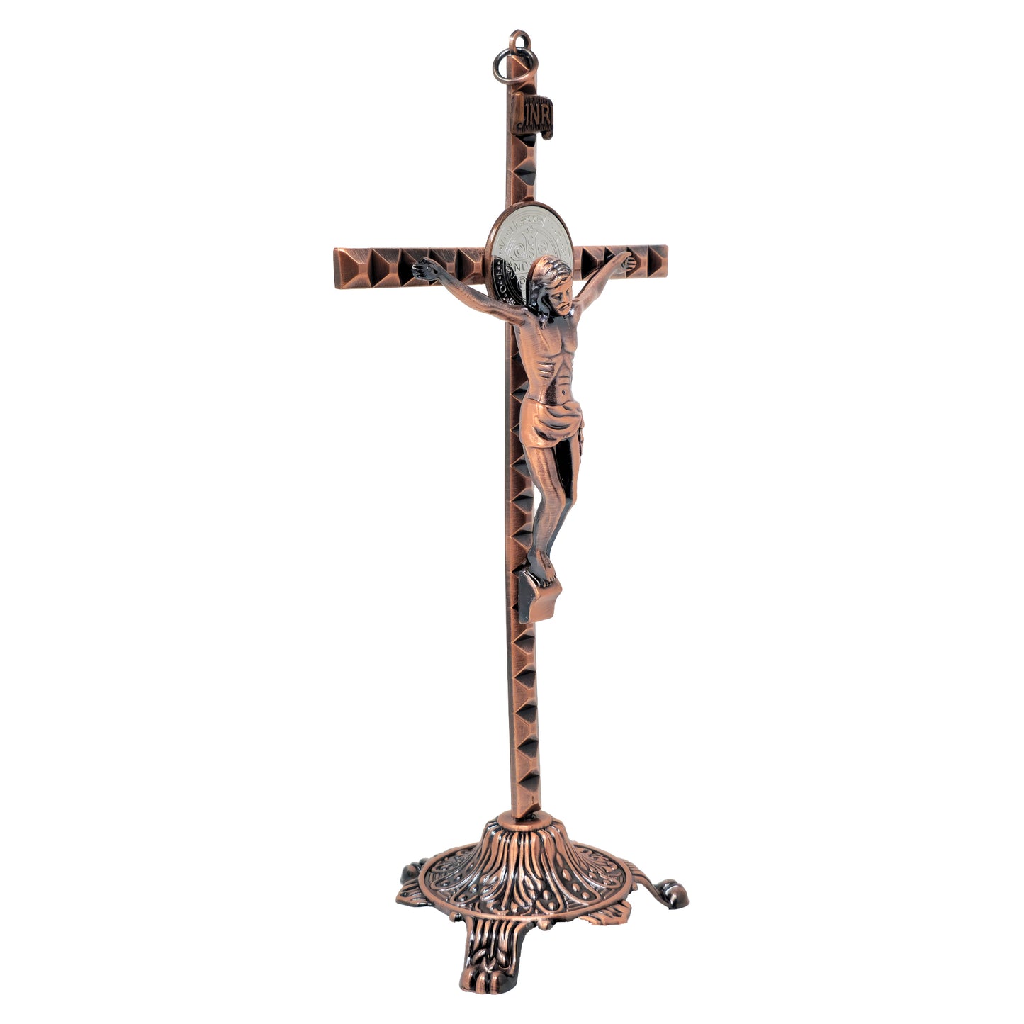 A11.-CRUZ SAN BENITO BASE BRONCE [11 PULGADAS]