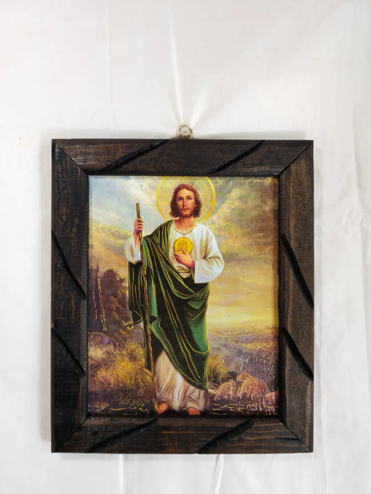 CR.- CUADRO RUSTICO CHICO SAN JUDAS 12X10 PULGADAS