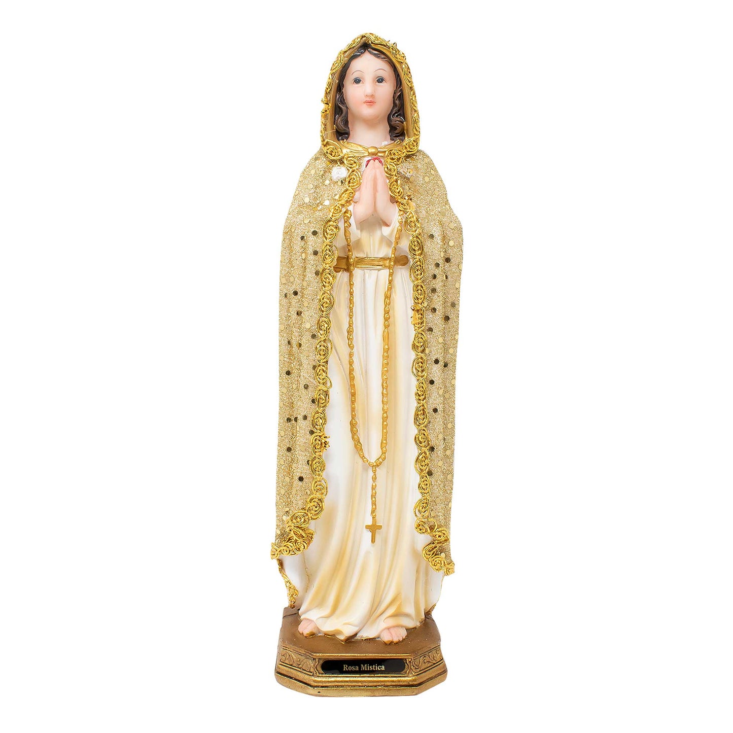 E8.- ESTATUA VIRGEN ROSA MISTICA VESTIDA [8 PULGADAS]