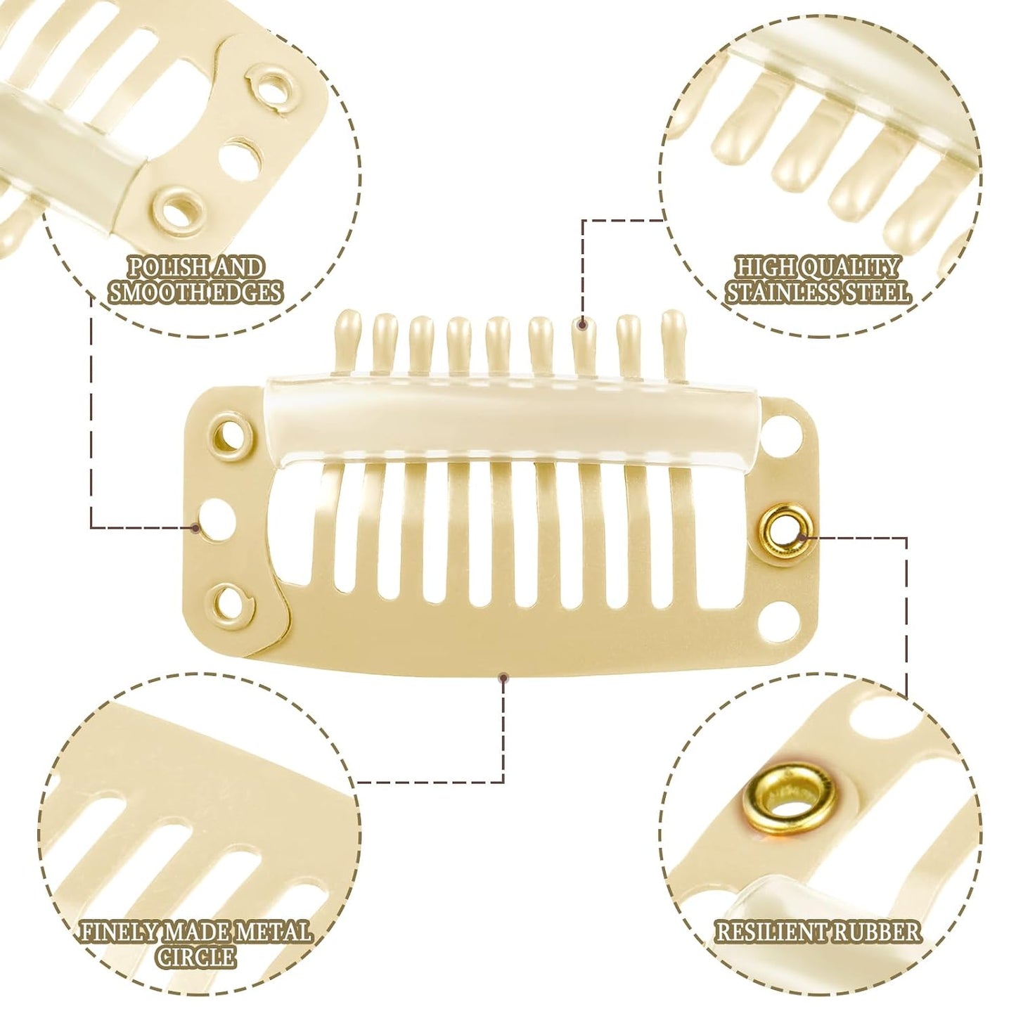 Pinza para Extensiones de Cabello 32mm 9 Dientes