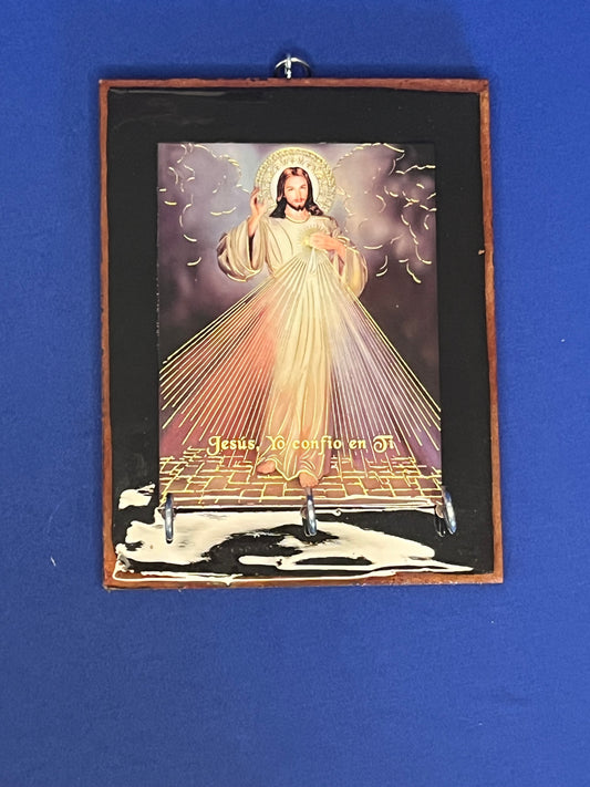 PORTA LLAVES JESUS YO CONFIO EN TI 7X5 PULGADAS