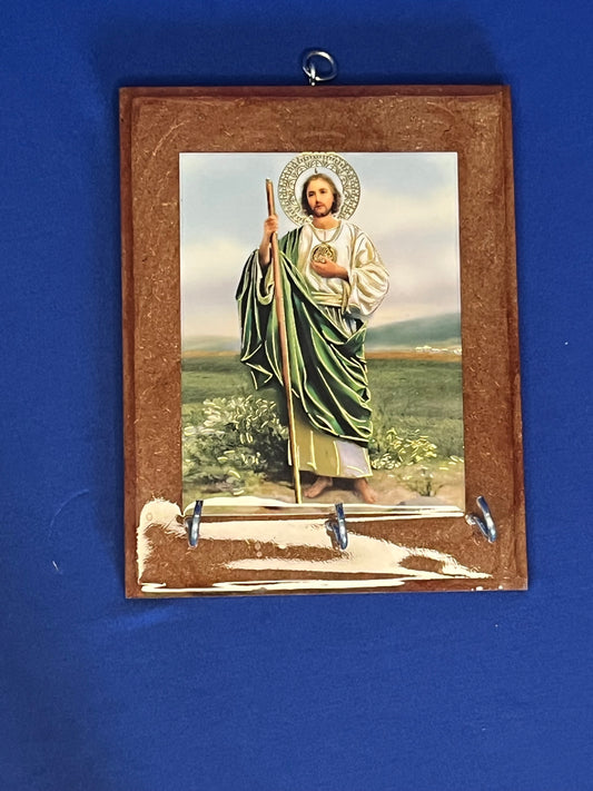 PORTA LLAVE SAN JUDAS TADEO 7X5 PULGADAS