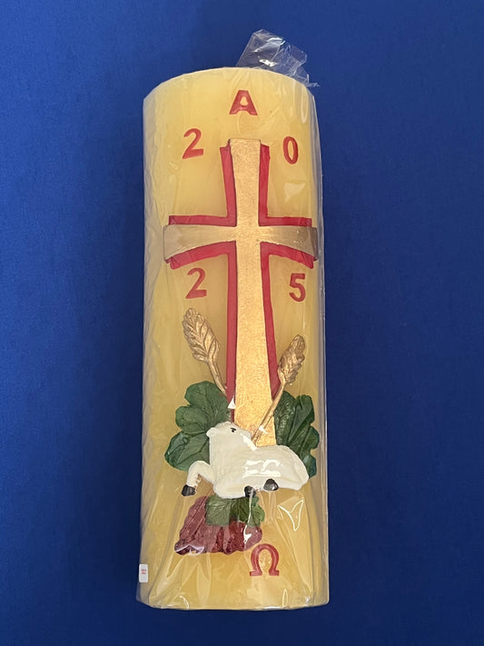 C.- CIRIO PASCUAL DECORADO 2025 DE 10X28 CMS / 4.3.2 LBS