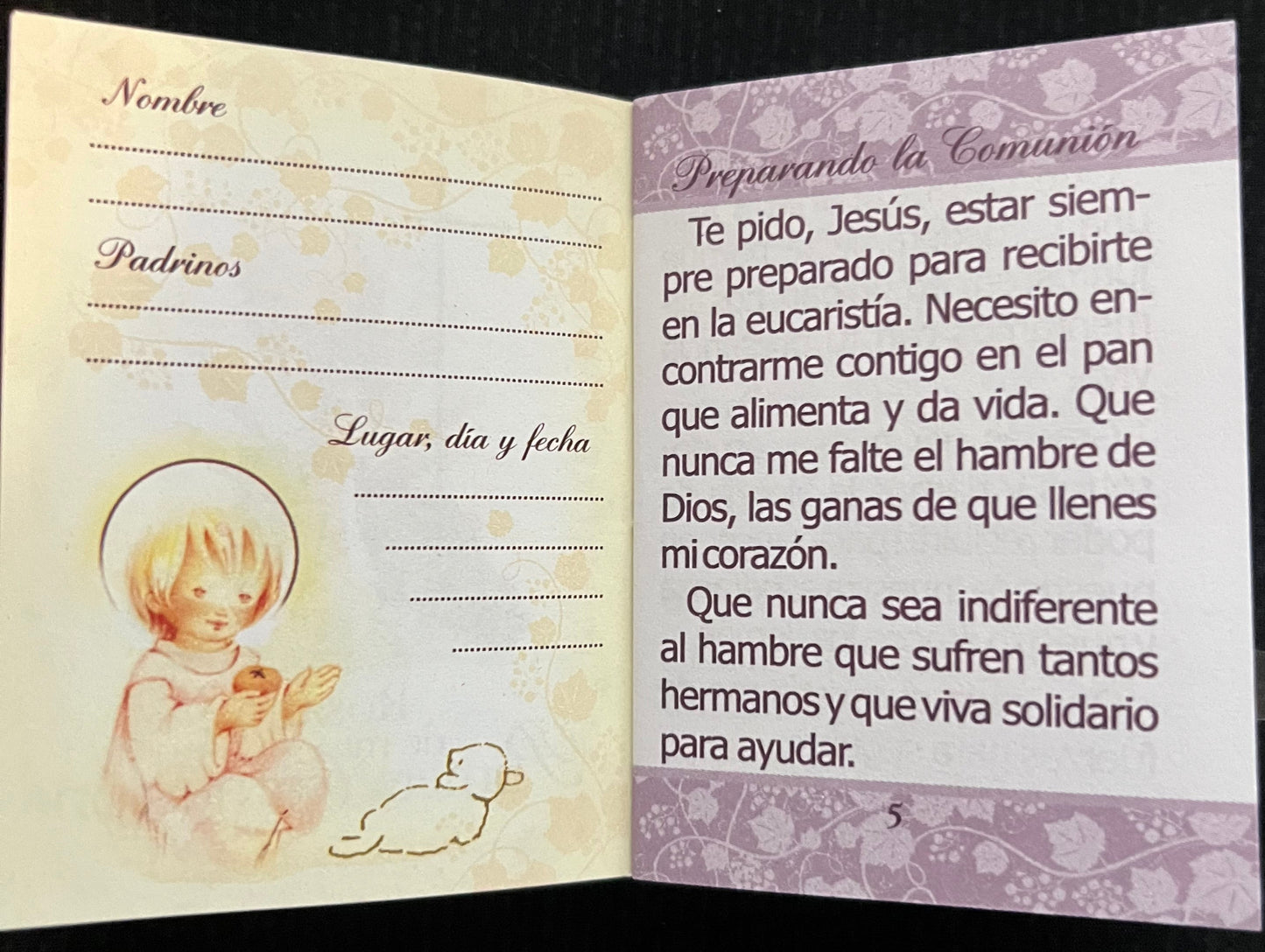 ROSARIO DE MI PRIMERA COMUNION. [Mini-librito]