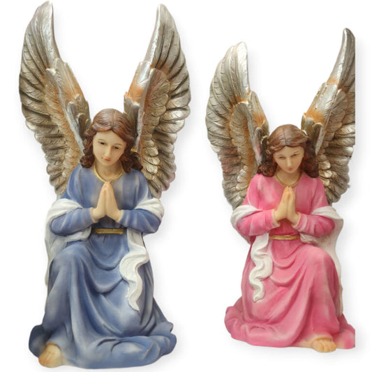 E8.- SET ESTATUAS  ANGEL CUSTODIOS DE COLORES [8 PULGADAS]