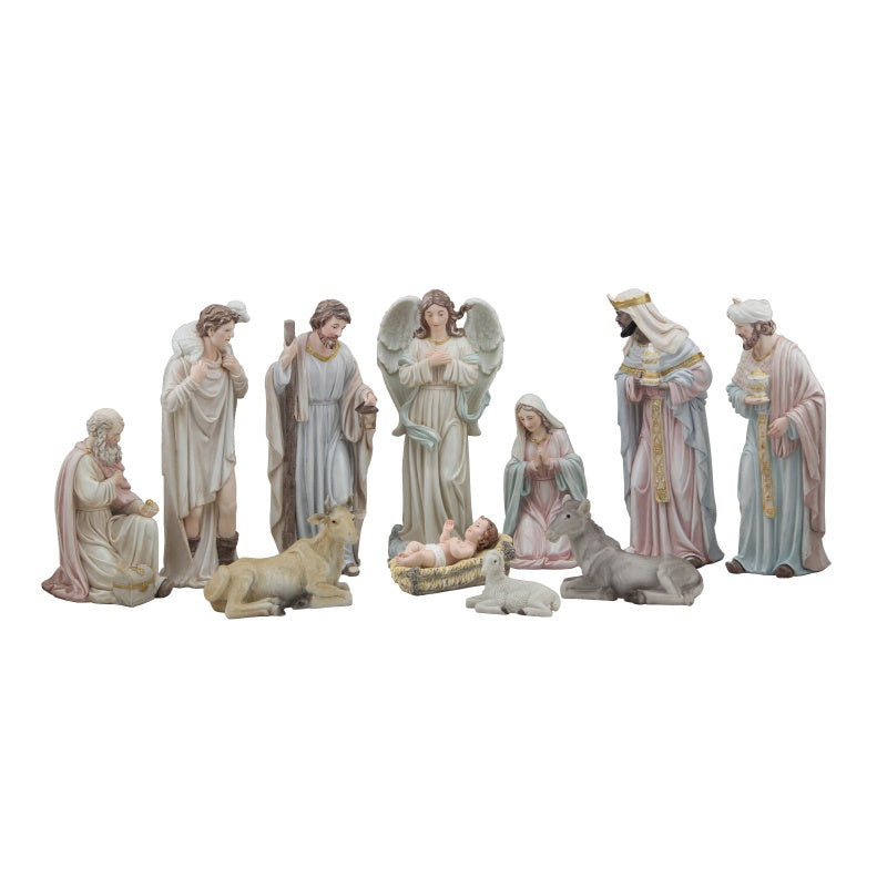 Nacimiento blanco pastel de 12 pulgadas, set de 11 piezas