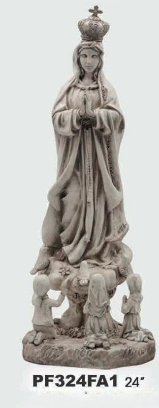 Estatua exterior de Nuestra Señora de Fátima de 24 pulgadas