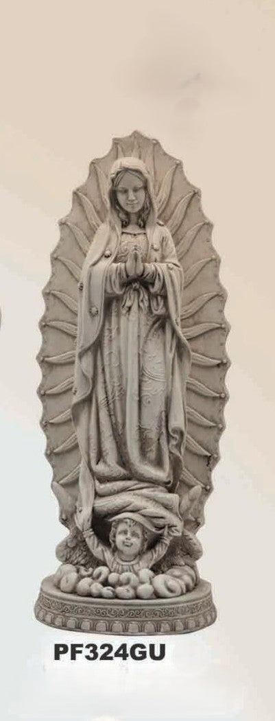 Virgen de Guadalupe de exterior de 24 pulgadas