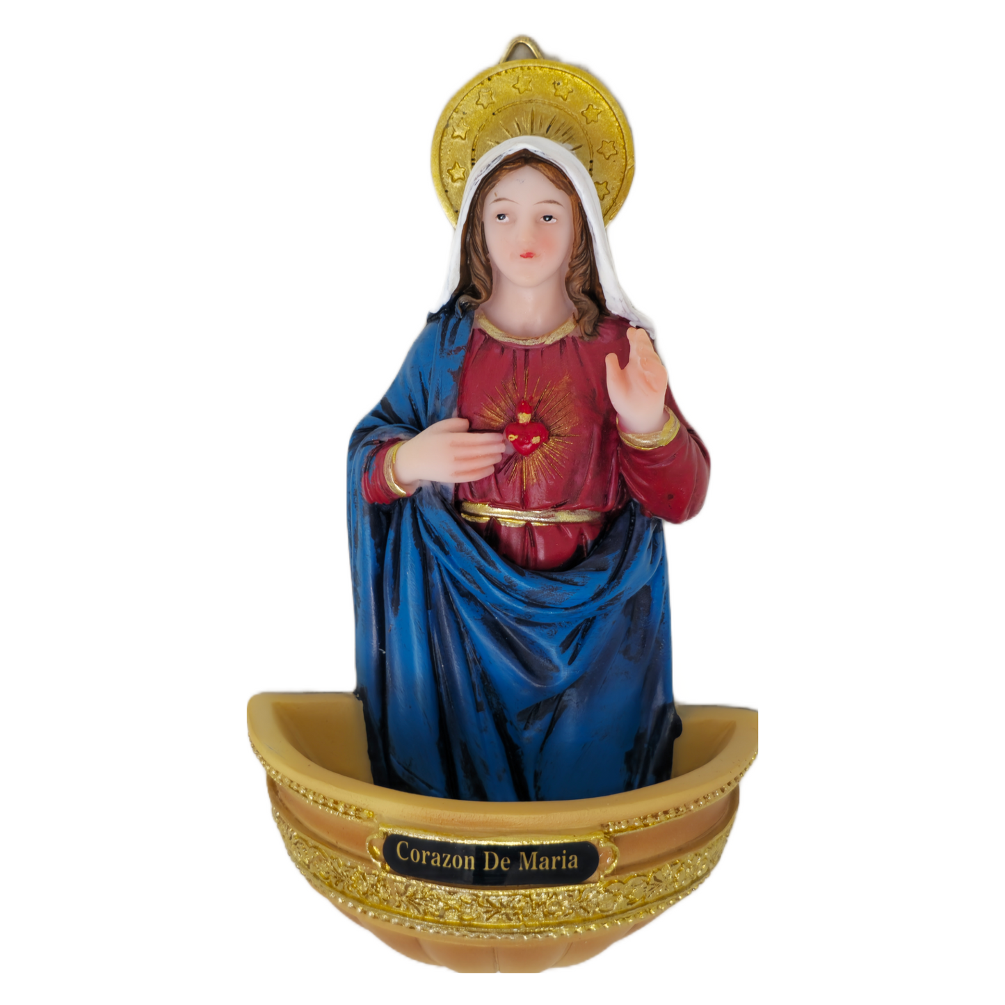 PILETA SAGRADO CORAZON MARIA 7 INCHES