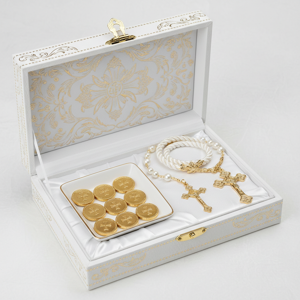 Estuche de Boda: Arras, Rosario y Lazo