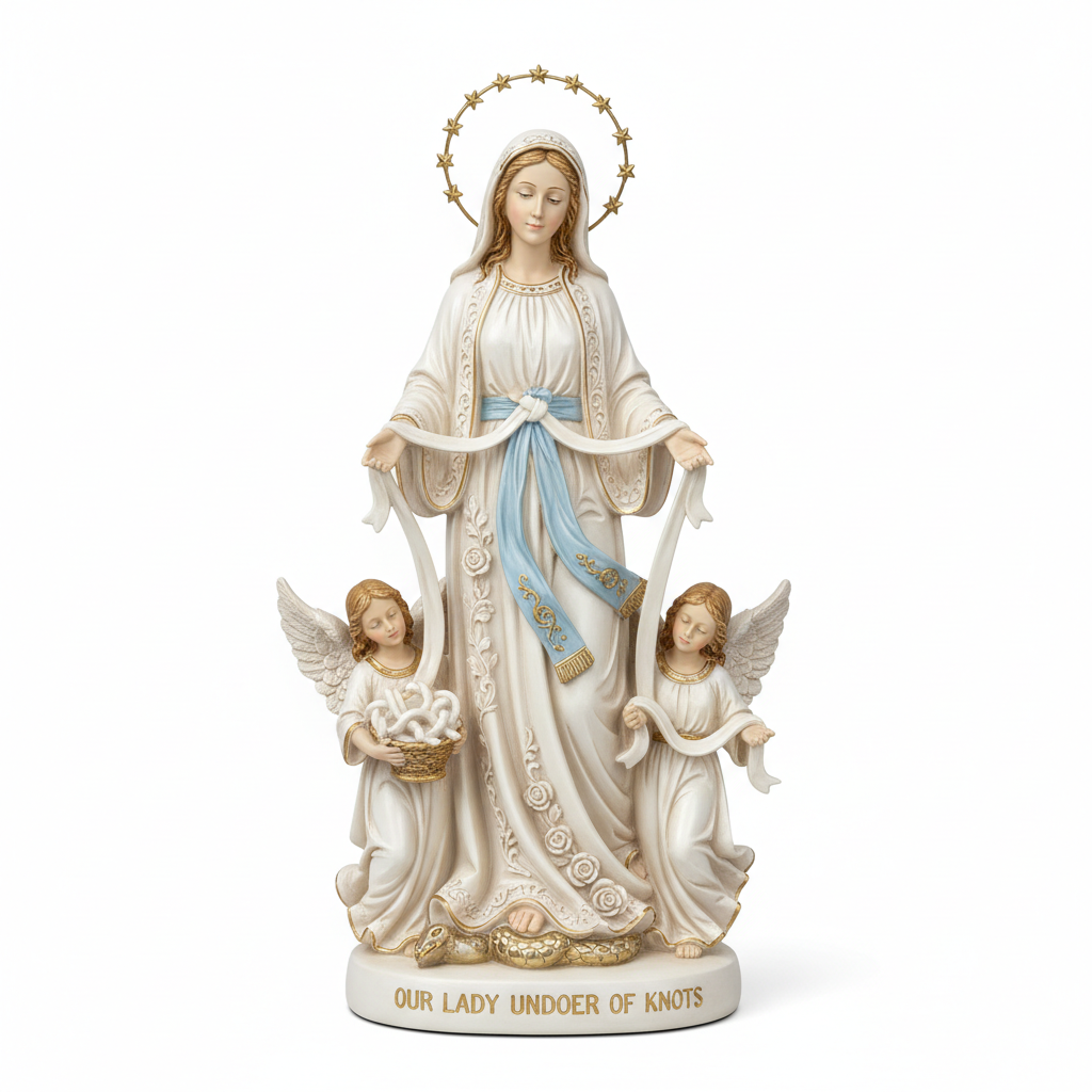 Virgen Desatanudos Resina 16 pulgadas