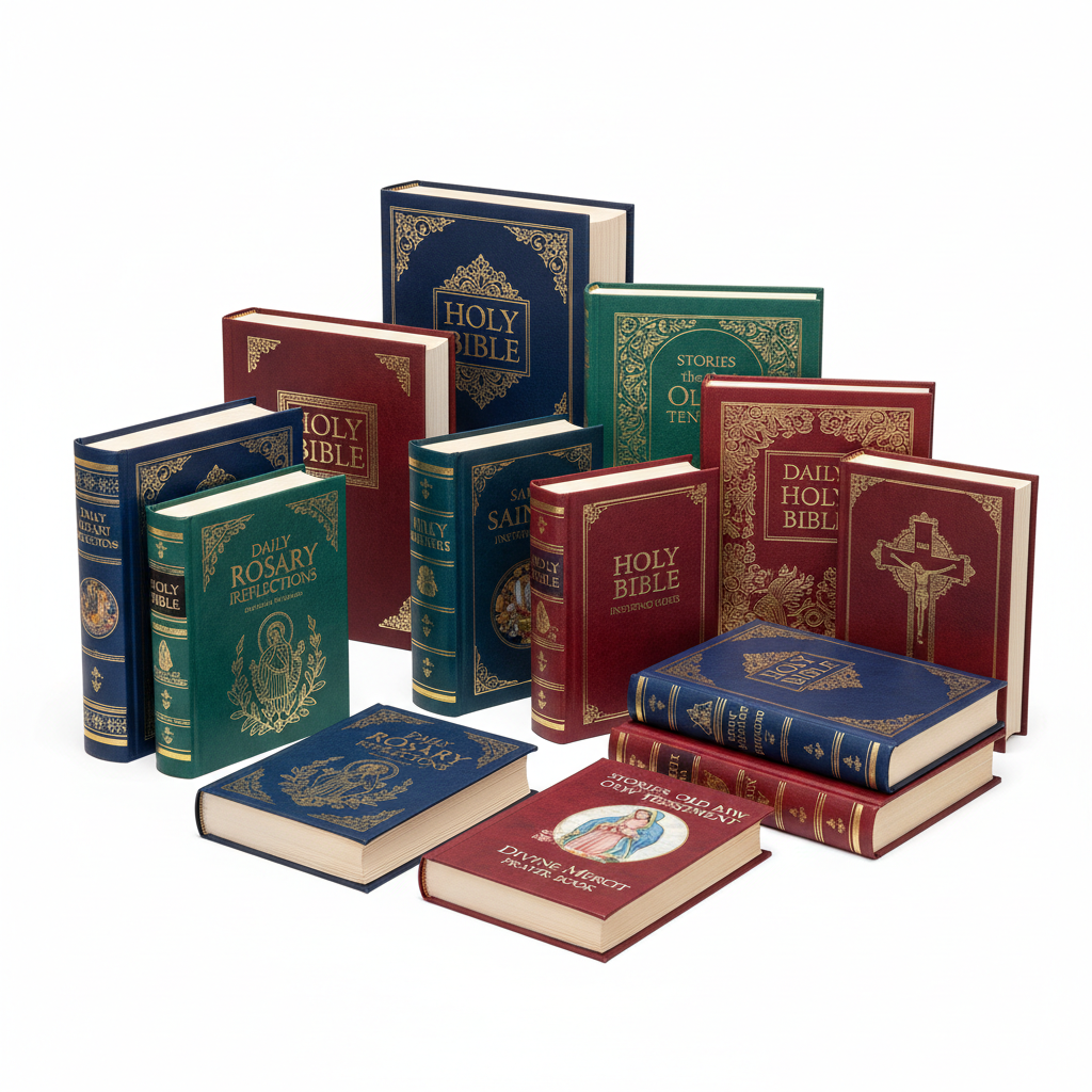 Libros devocionales en variedad de temas y santos